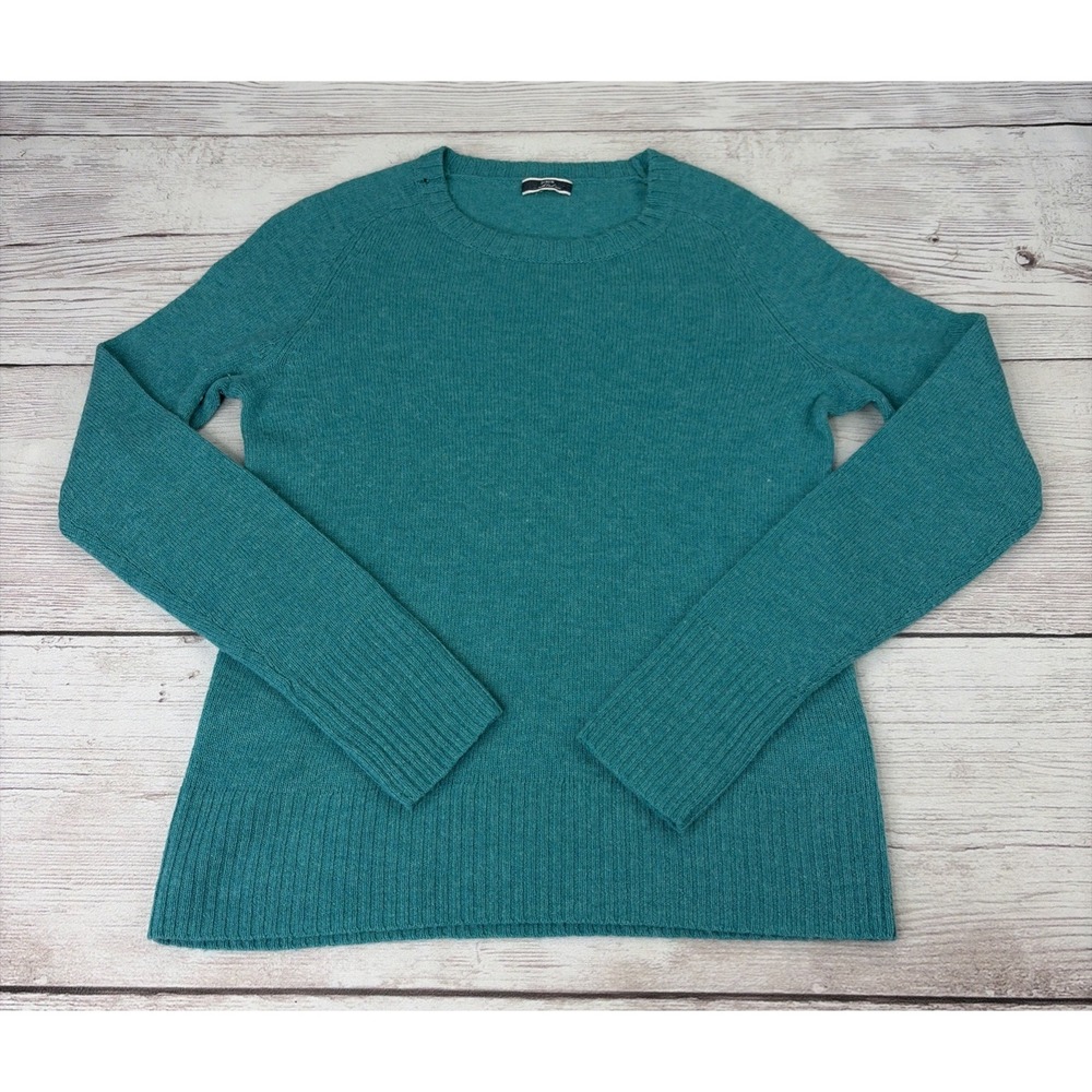 J.Crew Cashmere Women's Teal Crewneck Sweater Measurements for Size Soft